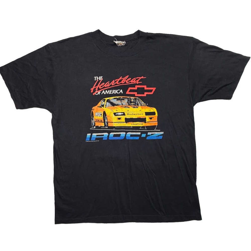 Vintage 1987 Chevy IROC-Z Camaro T Shirt XL Budweiser Single Stitch USA
